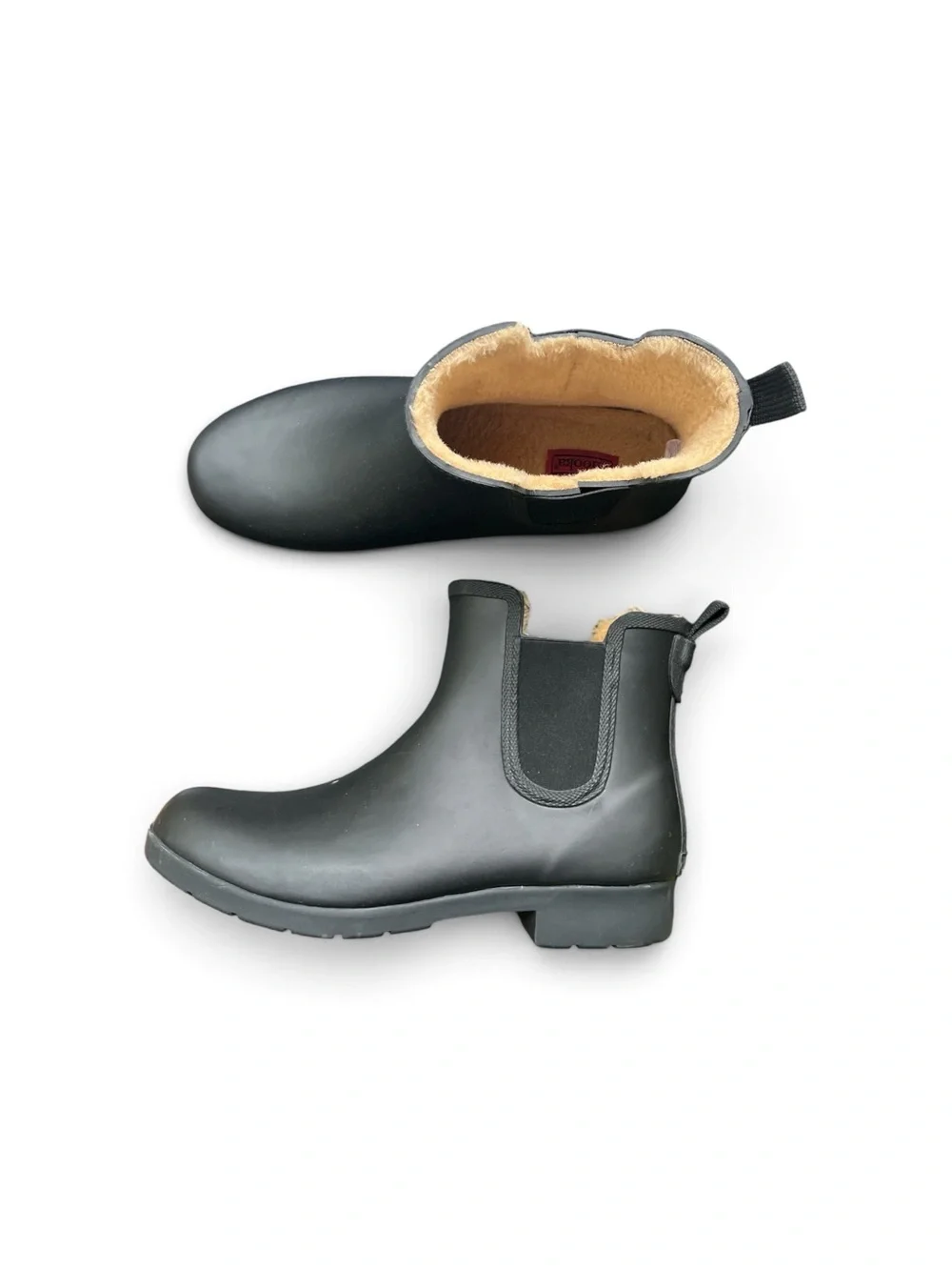Women’s Chooka Black Chelsea Rain Boots with Cozy Lining
